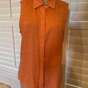 Talbot’s Sleeveless Women's Silk Top in Tangerine size 12